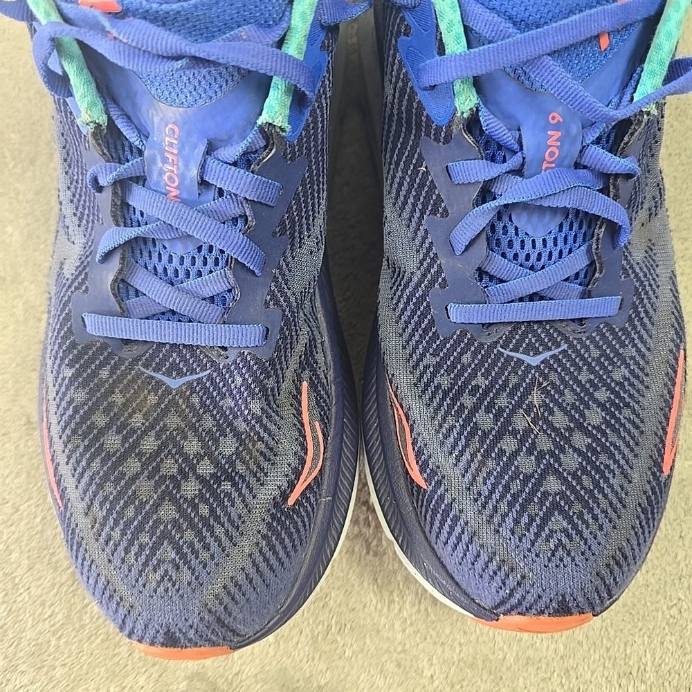 Hoka One One Clifton 9 Shoes Womens Size 8 B Blue 1127896 BBCRM Running Sneakers - Picture 8 of 11